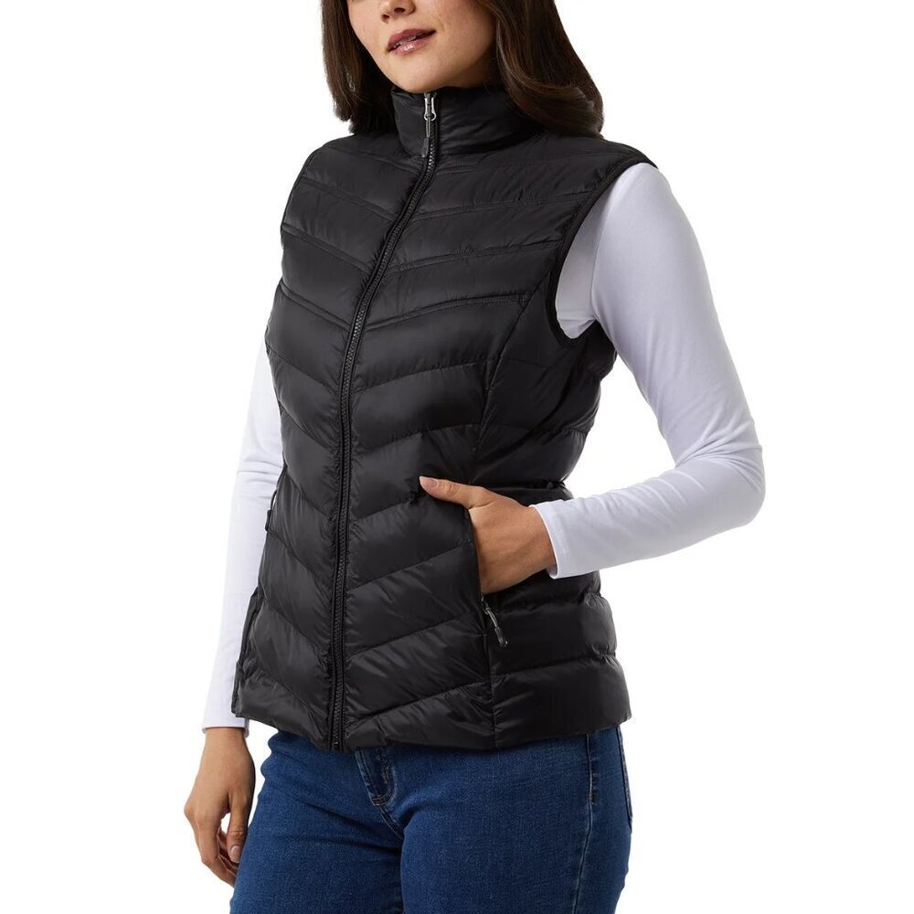 32 Degrees Womens Puffer Vest Black Small Gorpcore Outdoor Packable Lightweight
